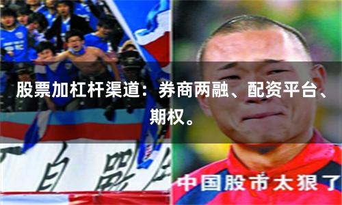 股票加杠杆渠道：券商两融、配资平台、期权。